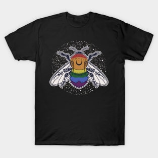 Gay Rainbow Bee Proud LGBT Pride Flag T-Shirt